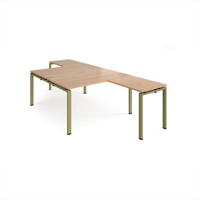 Adapt back to back desk with return - ER14168-GN-B