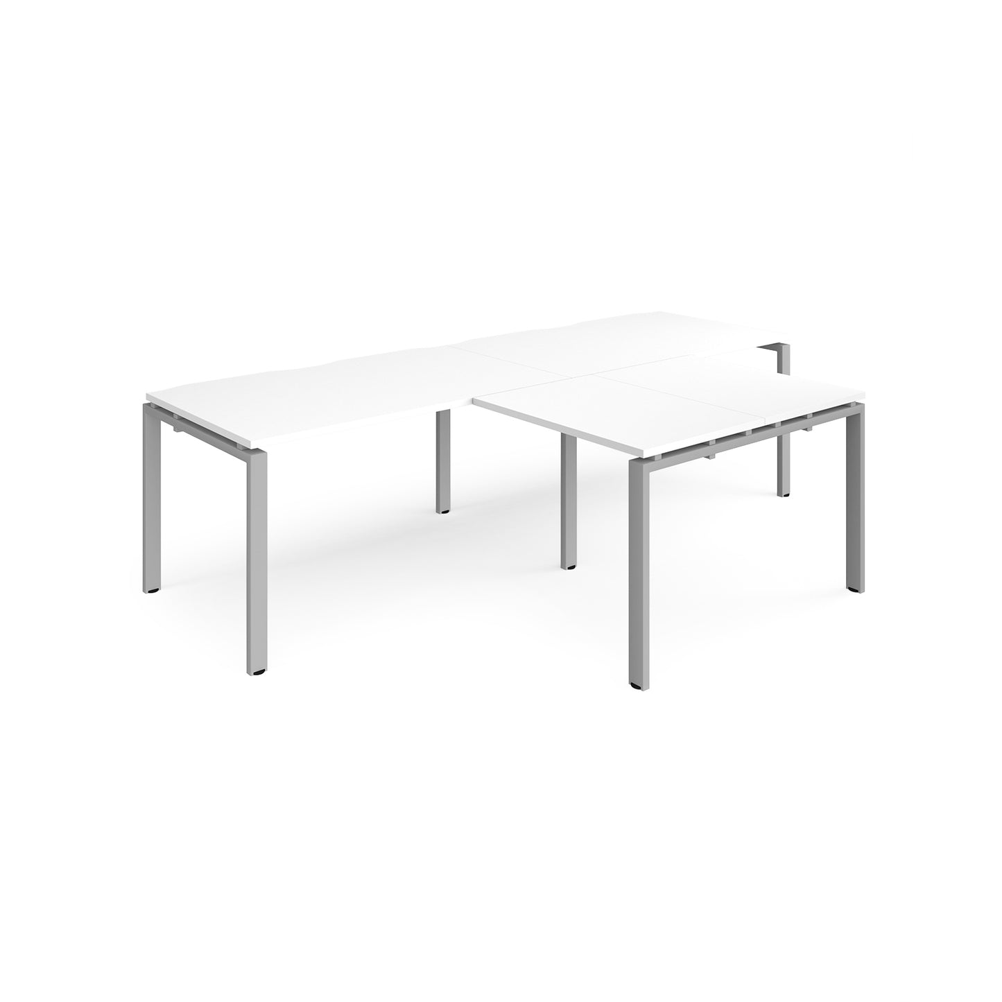 Adapt double desk with returns - ER2888-S-WH