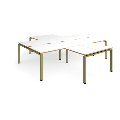 Adapt 4 desk cluster with returns - ER28168-GN-WO