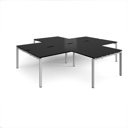 Adapt 4 desk cluster with returns - ER32168-S-BK