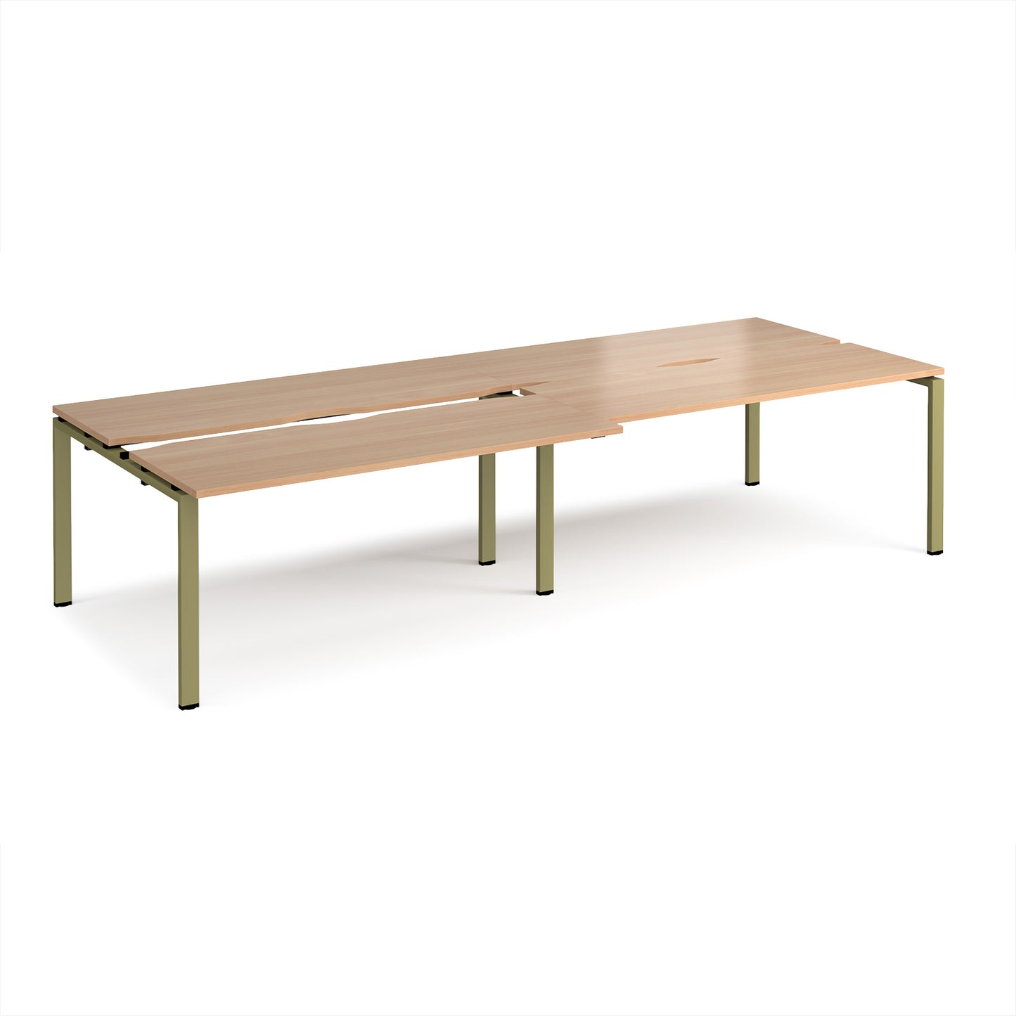 Adapt sliding top double B2B desks 1200mm deep - STE3212-GN-B
