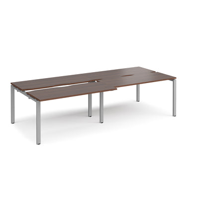 Adapt sliding top double B2B desks 1200mm deep - STE2812-S-W