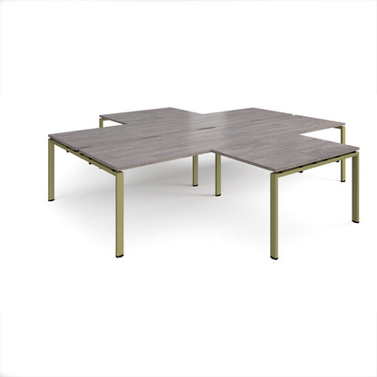 Adapt 4 desk cluster with returns - ER32168-GN-GO