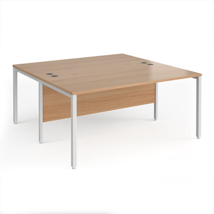 Maestro 25 bench back to back straight desks 1600mm - MB1616BWHB