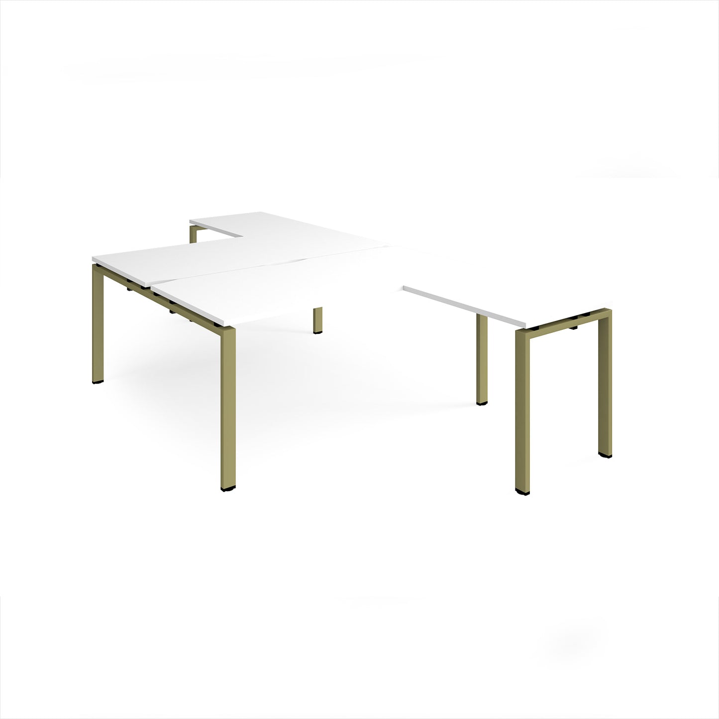 Adapt back to back desk with return - ER16168-GN-WH