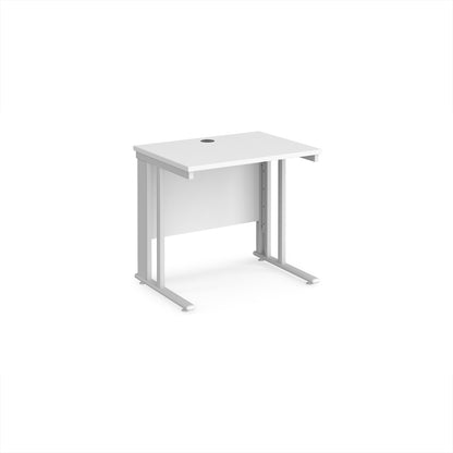 Maestro 25 cable managed 600mm deep desk - MCM608WHWH