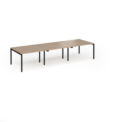 Connex Plus Goal Post Double Back to Back Desks 1200mm deep - GCO3612-K-KO
