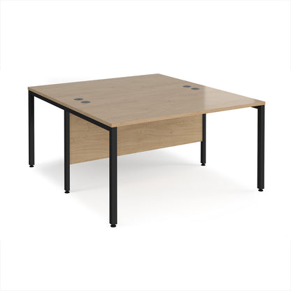 Maestro 25 bench back to back straight desks 1600mm - MB1416BKKO