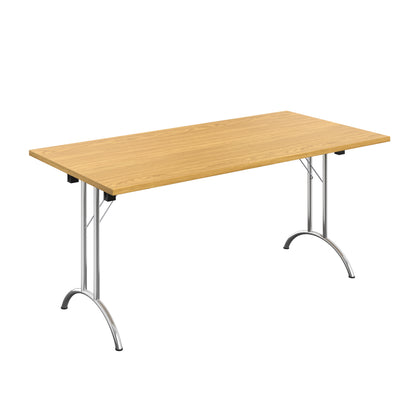 Aztec|Union|Folding Table (FSC)|Rectangular|1600x800|Chrome/Nova Oak
