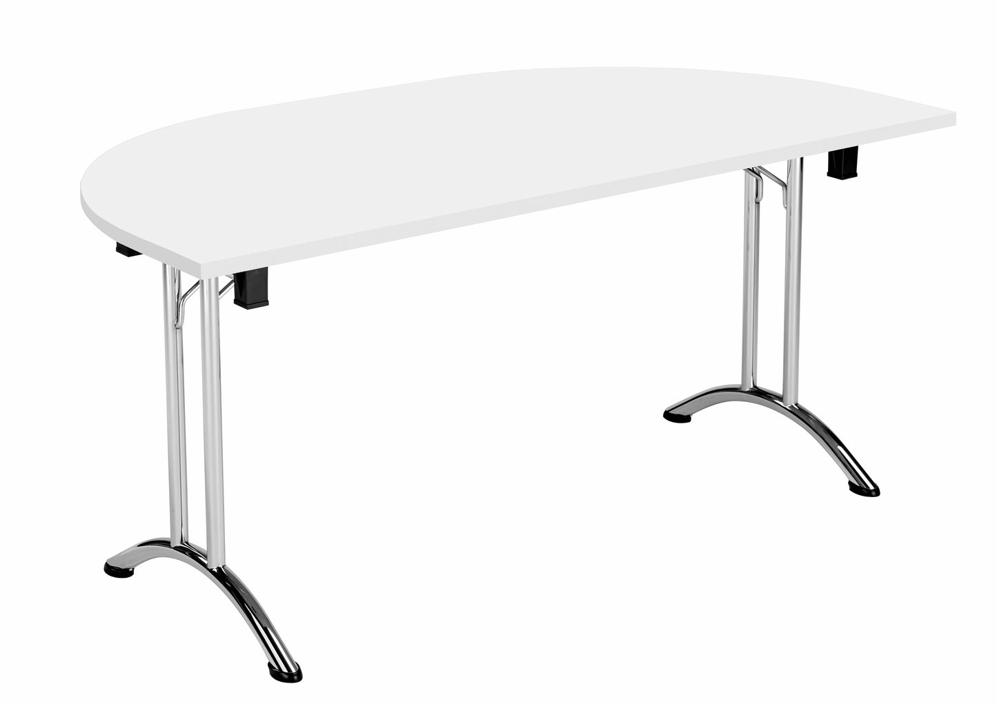 Aztec|Union|Folding Table (FSC)|D-End|Chrome/White