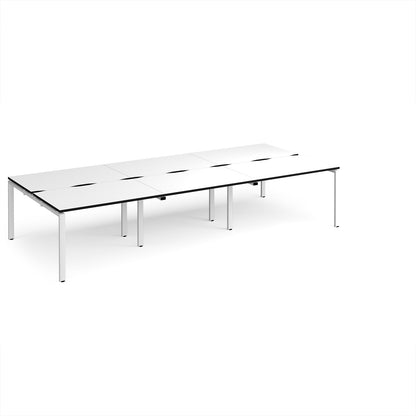 Adapt triple back to back desks 1600mm deep - E3616-WH-WK