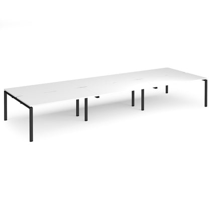 Adapt triple back to back desks 1600mm deep - E4816-K-WH