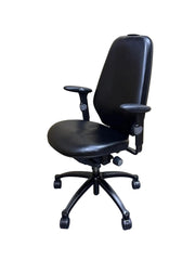 RH Logic 400 Executive Ergonomic Office Chair – Black Leather – Fully Adjustable - Refurbished