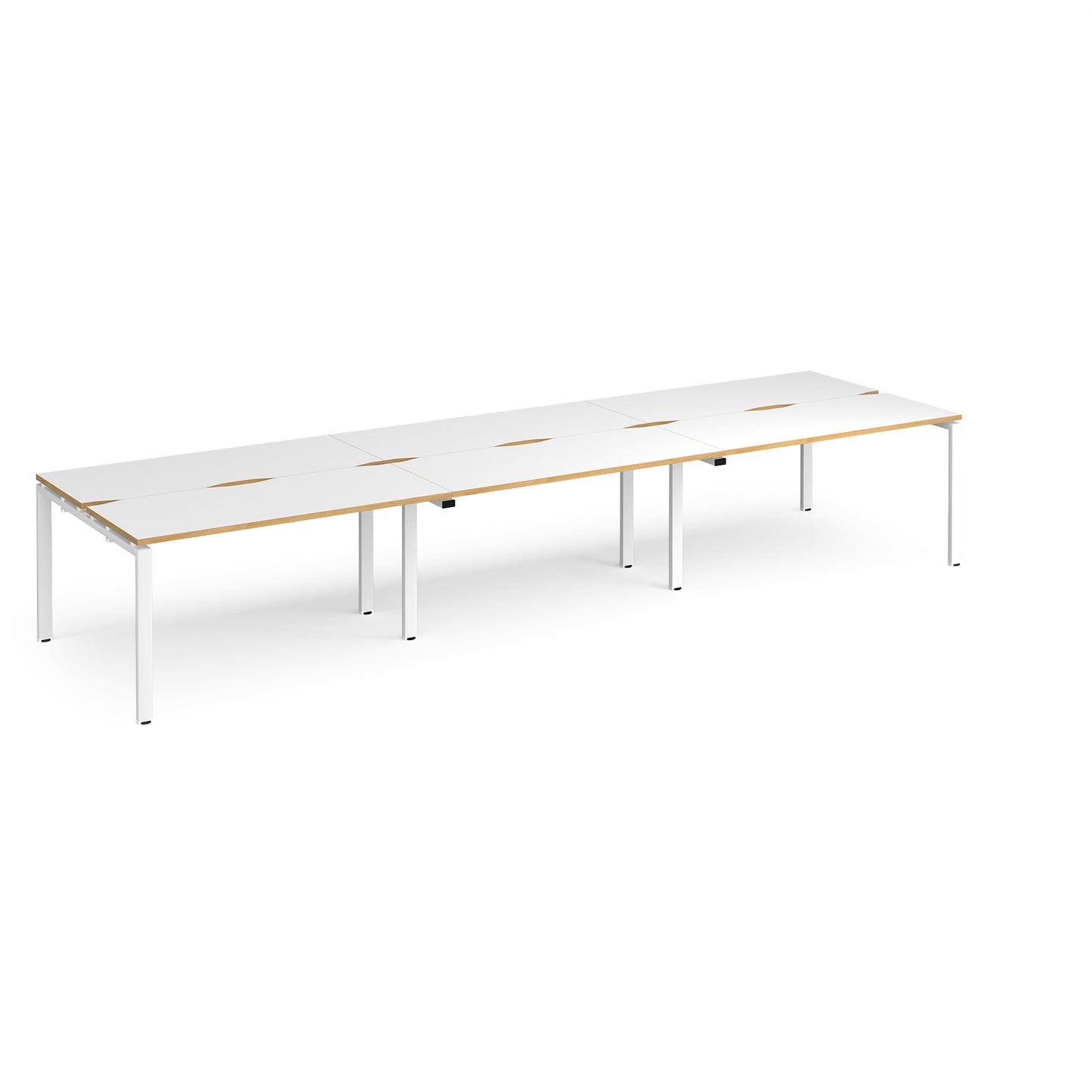 Adapt triple back to back desks 1200mm deep - E4212-WH-WO
