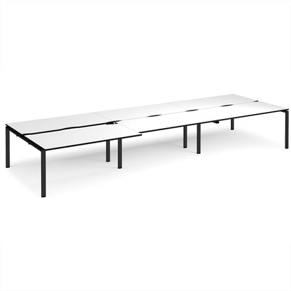 Adapt sliding top triple B2B desks 1600mm deep - STE4816-K-WK