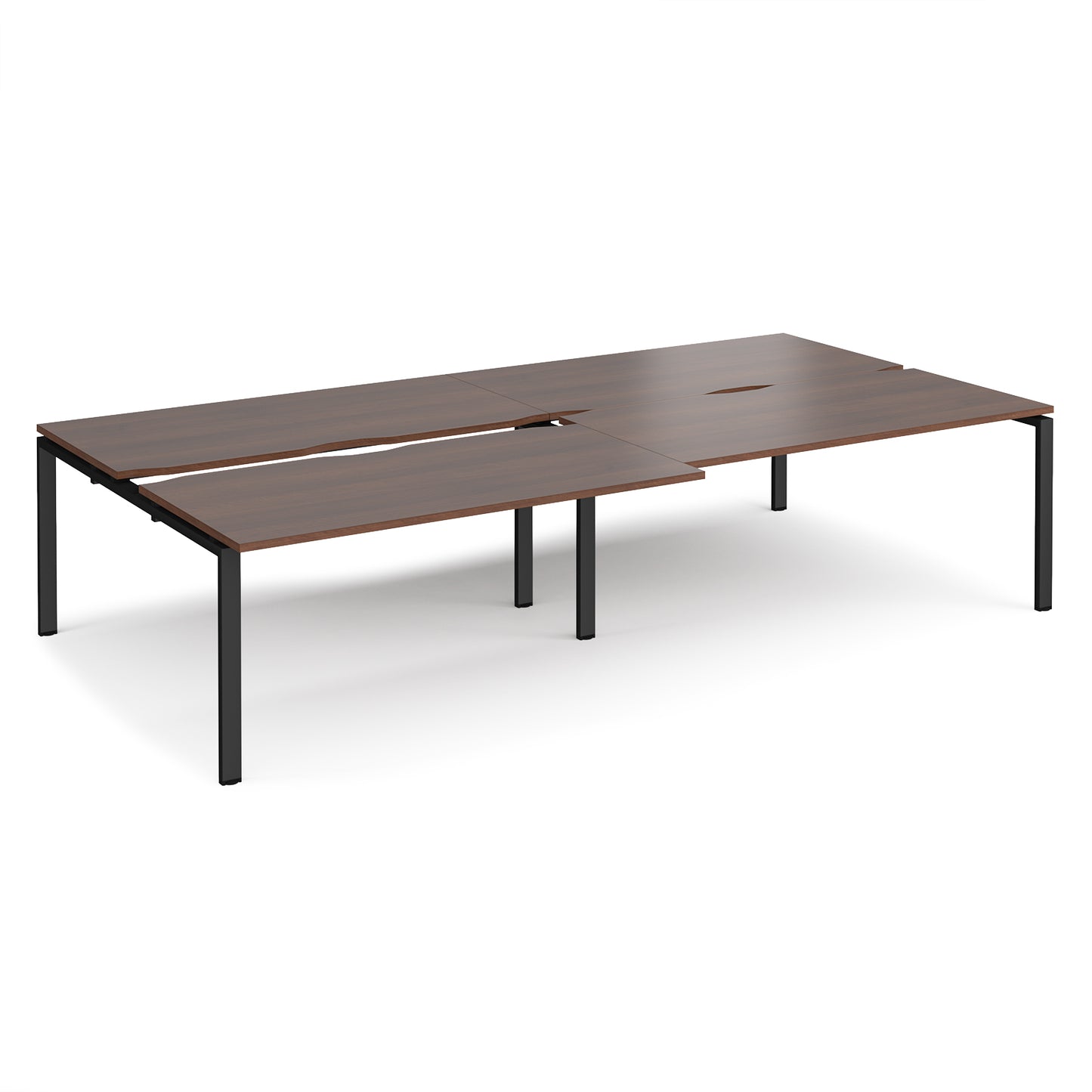 Adapt sliding top double B2B desks 1600mm deep - STE3216-K-W