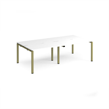 Adapt double back to back desks 1200mm deep - E2412-GN-WH