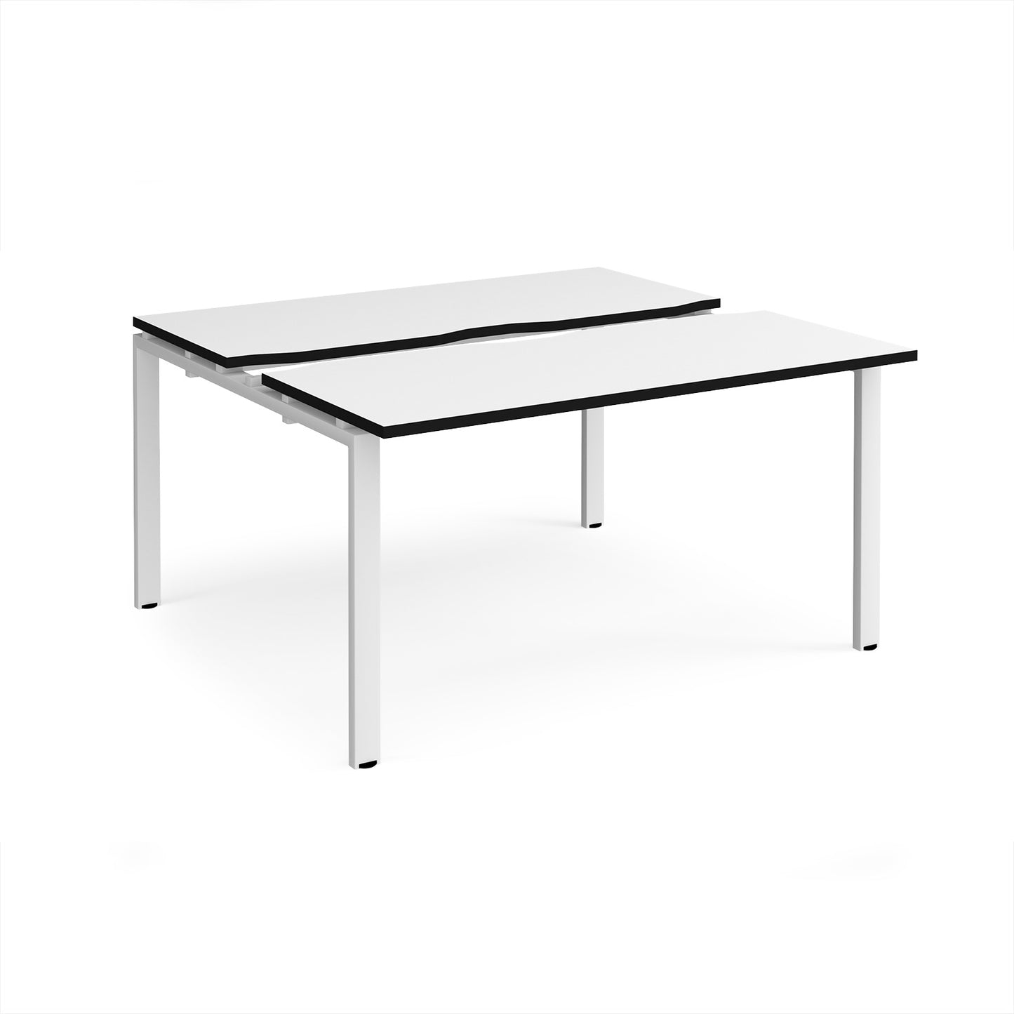 Adapt sliding top B2B desks 1200mm deep - STE1412-WH-WK