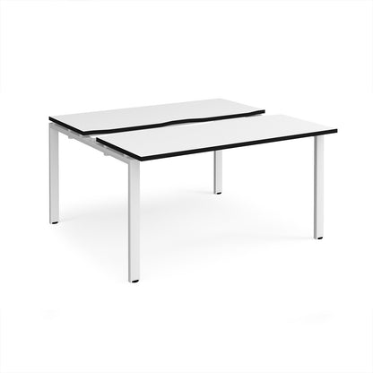 Adapt sliding top B2B desks 1200mm deep - STE1412-WH-WK