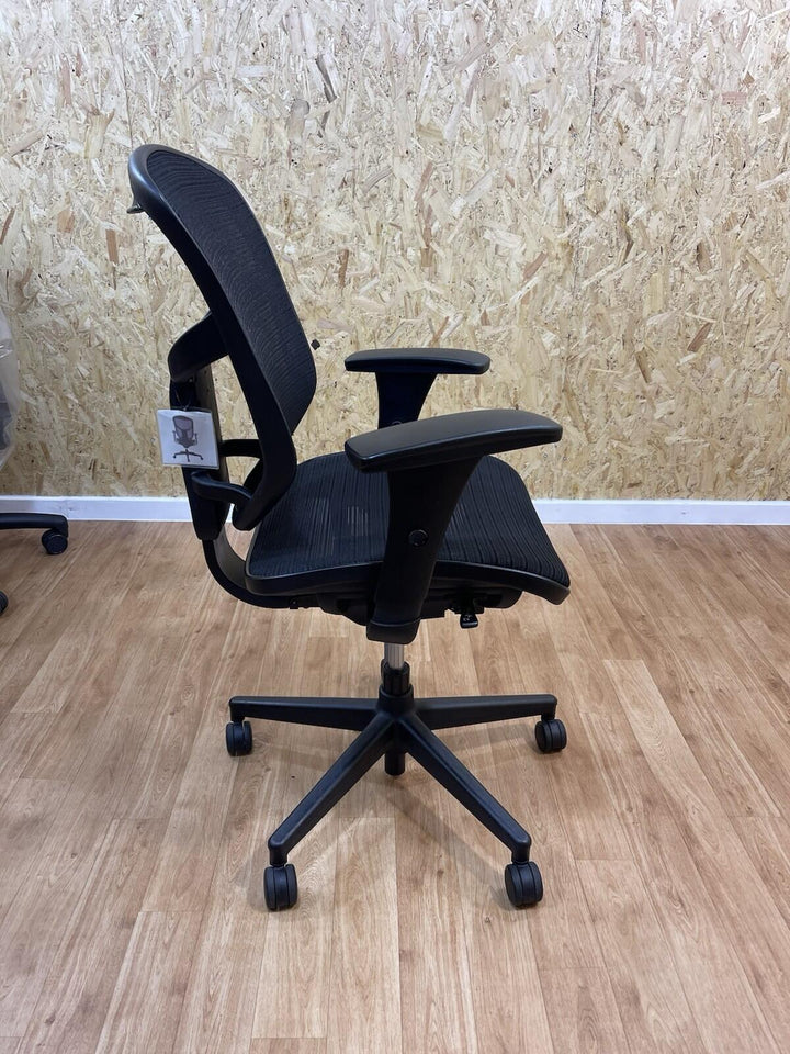 Ergohuman Enjoy* Operator Chair, Adjustable, Black Mesh- 4D Armrests-UK DELIVERY