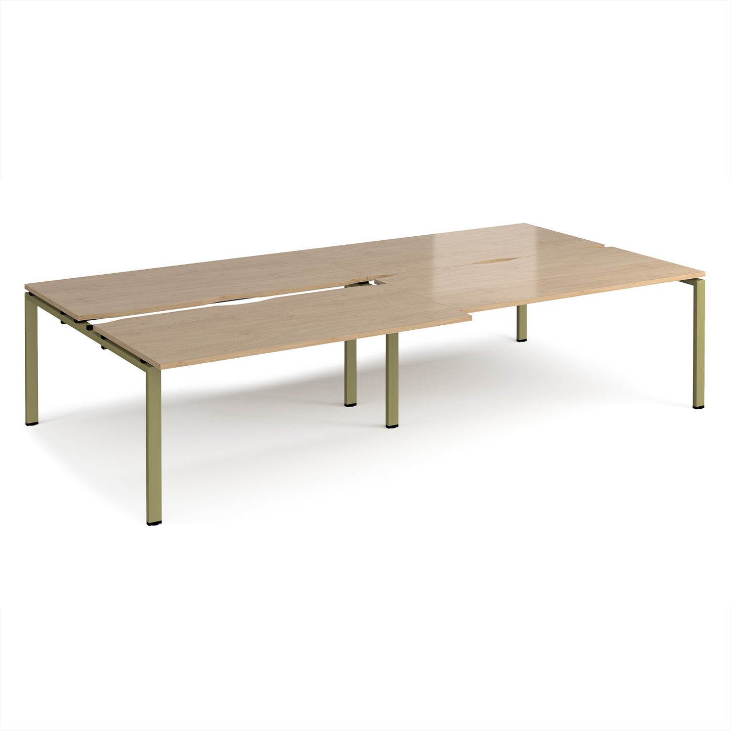 Adapt sliding top double B2B desks 1600mm deep - STE3216-GN-KO