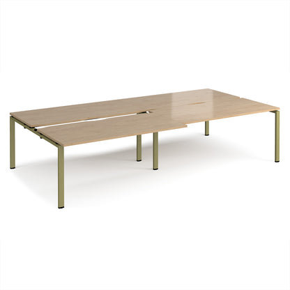 Adapt sliding top double B2B desks 1600mm deep - STE3216-GN-KO