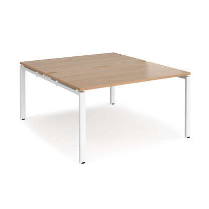 Adapt back to back desks 1600mm deep - E1416-WH-B