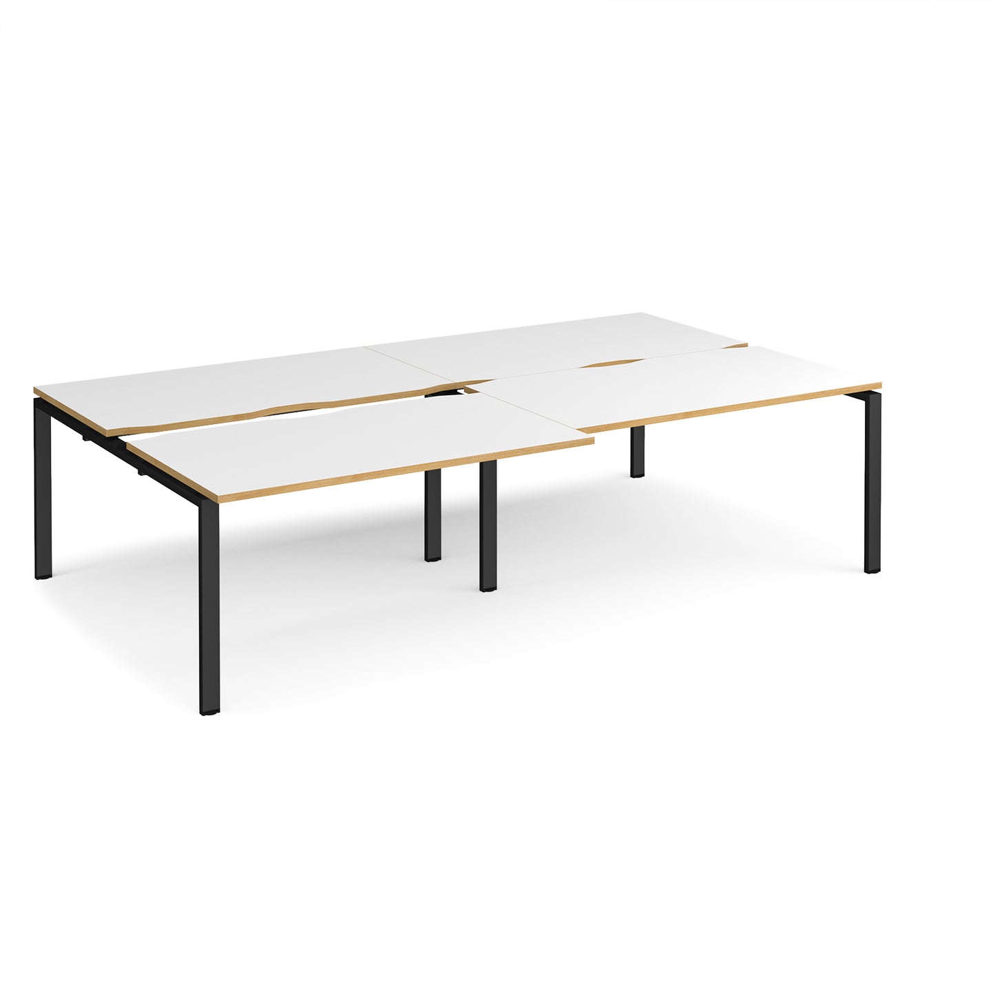 Adapt sliding top double B2B desks 1600mm deep - STE2816-K-WO