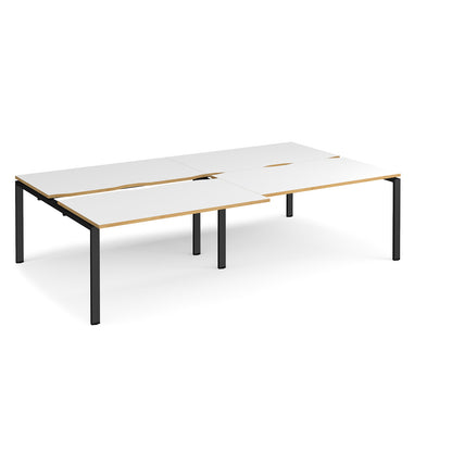Adapt sliding top double B2B desks 1600mm deep - STE2816-K-WO