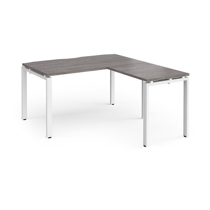 Adapt straight desk with return - ER1488-WH-GO