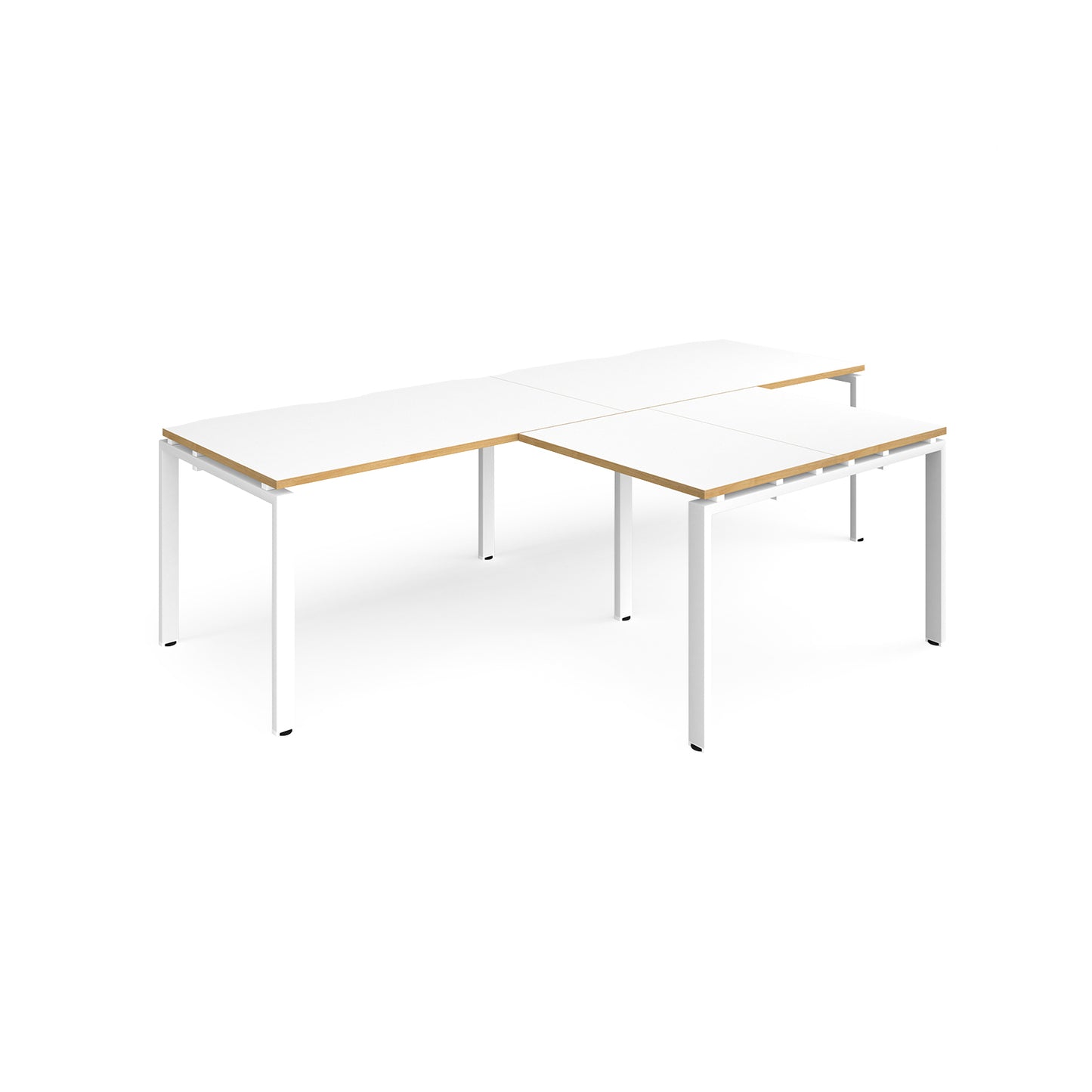 Adapt double desk with returns - ER2888-WH-WO