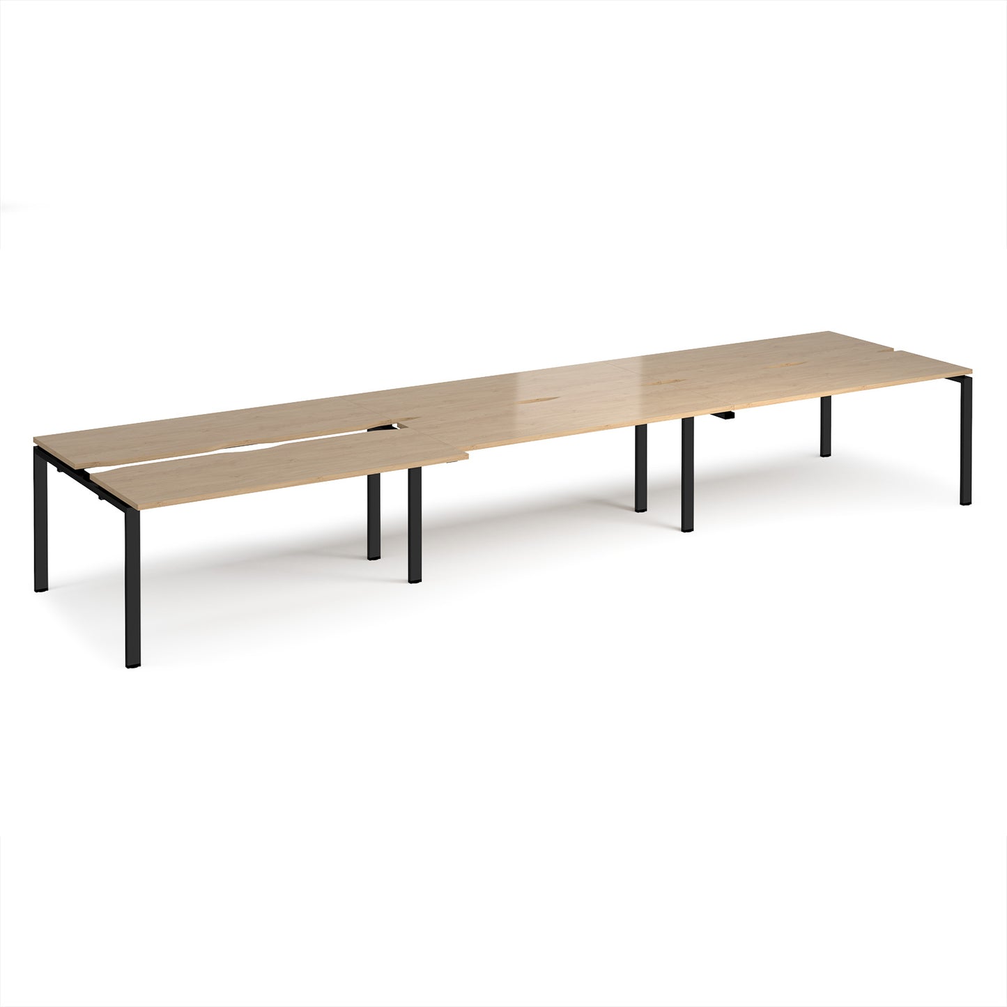 Adapt sliding top triple B2B desks 1200mm deep - STE4812-K-KO