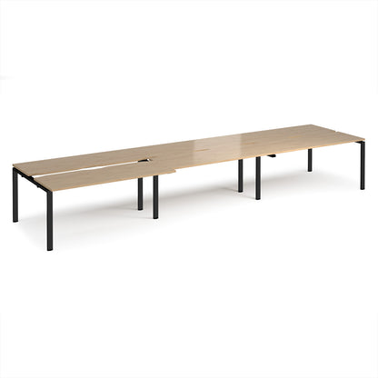Adapt sliding top triple B2B desks 1200mm deep - STE4812-K-KO