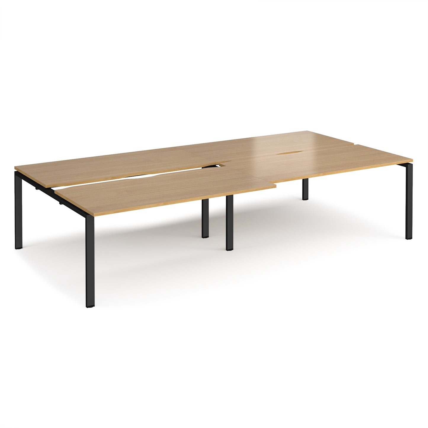 Adapt sliding top double B2B desks 1600mm deep - STE3216-K-O