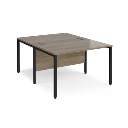 Maestro 25 bench back to back straight desks 1600mm - MB1216BKNO