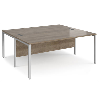 Maestro 25 bench back to back straight desks 1600mm - MB1816BSNO
