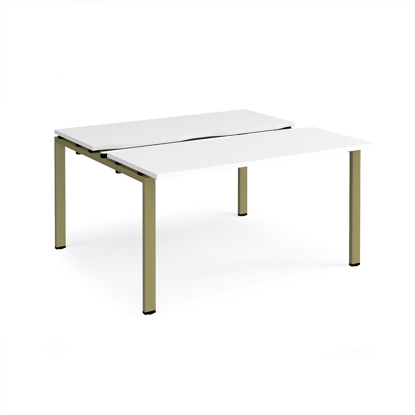 Adapt sliding top B2B desks 1200mm deep - STE1412-GN-WH