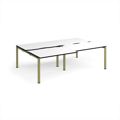 Adapt sliding top double B2B desks 1600mm deep - STE2416-GN-WK