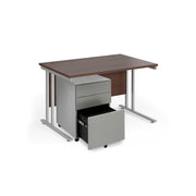 Maestro 25 bundle straight 1200 desk with 3 drawer pedestal