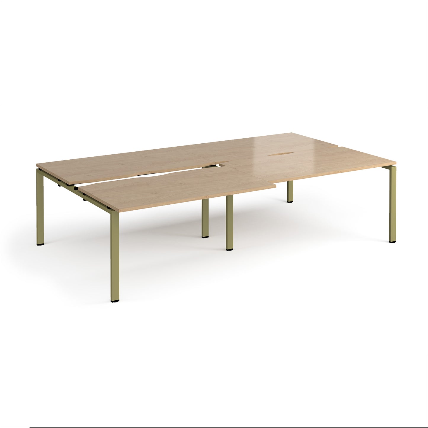 Adapt sliding top double B2B desks 1600mm deep - STE2816-GN-KO