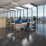 Contract 25 H-Frame straight desk with 3 and 3 drawer peds