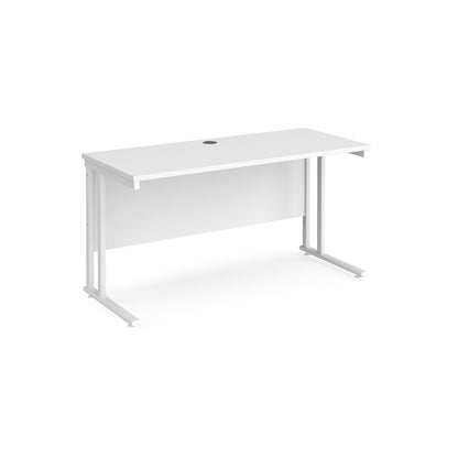 Maestro 25 cantilever 600mm deep desk - MC614WHWH