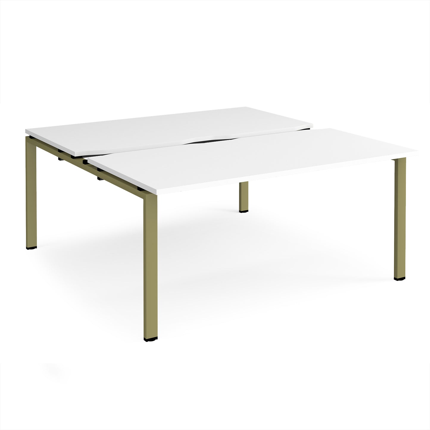 Adapt sliding top B2B desks 1600mm deep - STE1616-GN-WH
