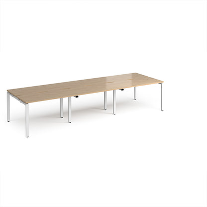 Adapt triple back to back desks 1200mm deep - E3612-WH-KO