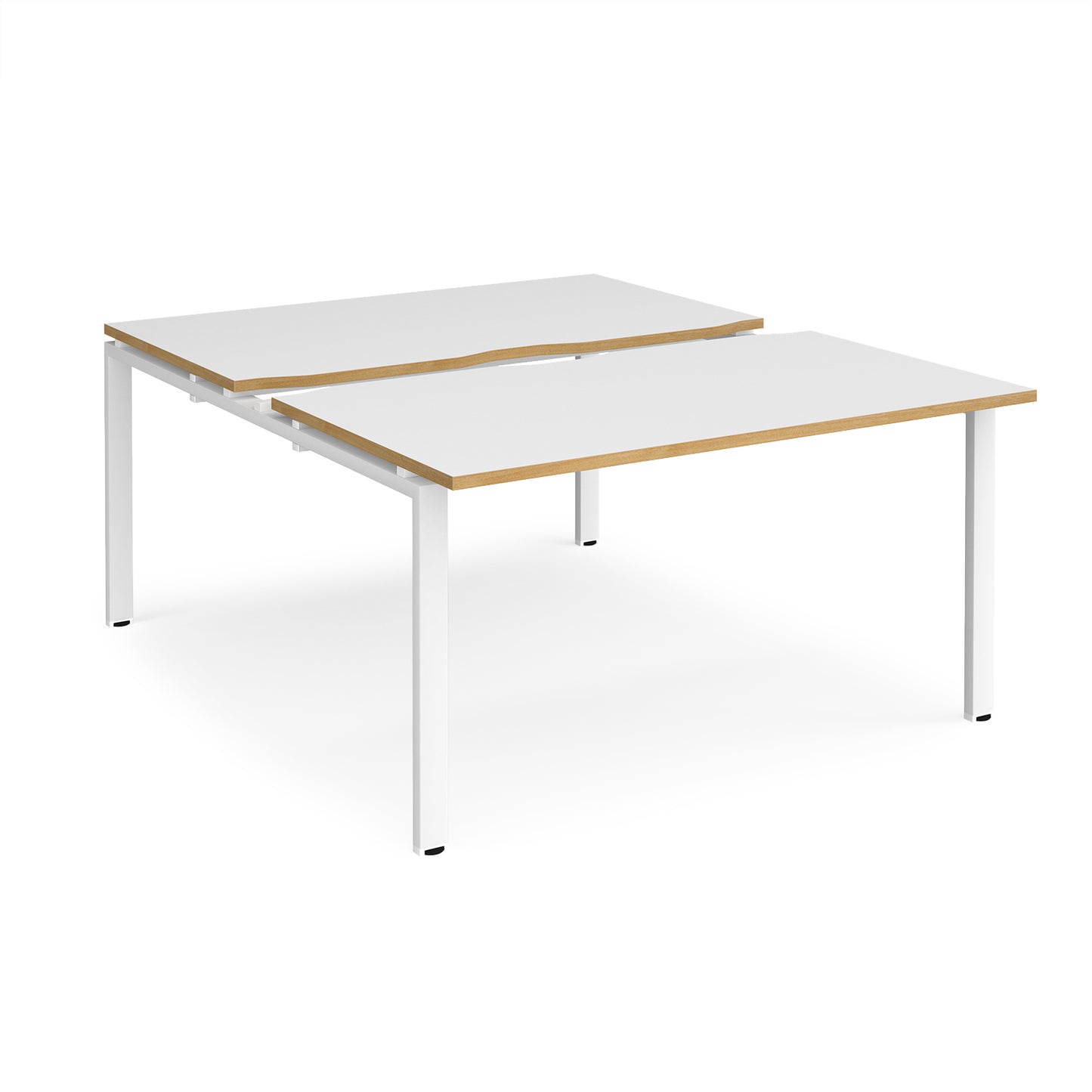Adapt sliding top B2B desks 1600mm deep - STE1416-WH-WO