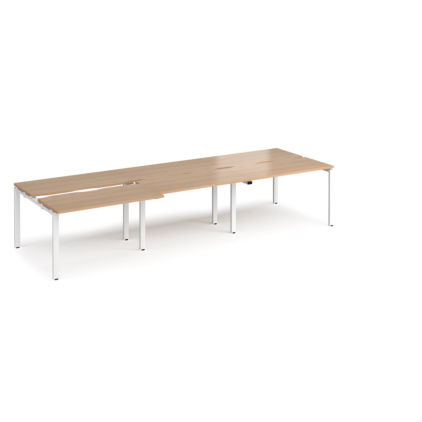 Adapt sliding top triple B2B desks 1200mm deep - STE3612-WH-B