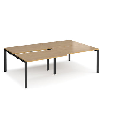 Adapt sliding top double B2B desks 1600mm deep - STE2416-K-O