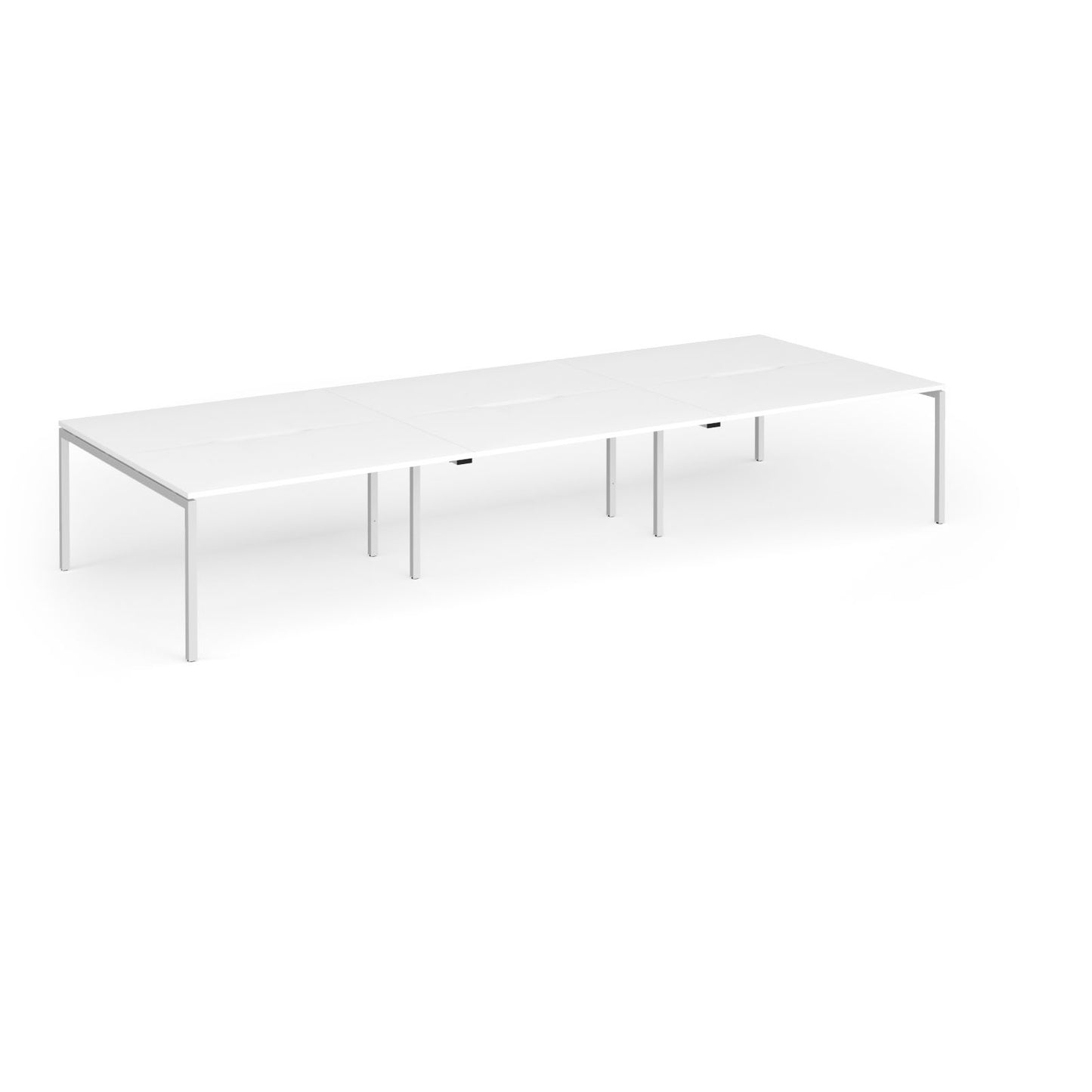 Connex Plus Goal Post Double Back to Back Desks 1600mm deep - GCO4216-S-WH