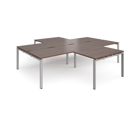 Adapt 4 desk cluster with returns - ER32168-S-W