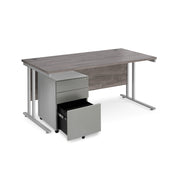 Maestro 25 bundle straight 1600 desk with 3 drawer pedestal